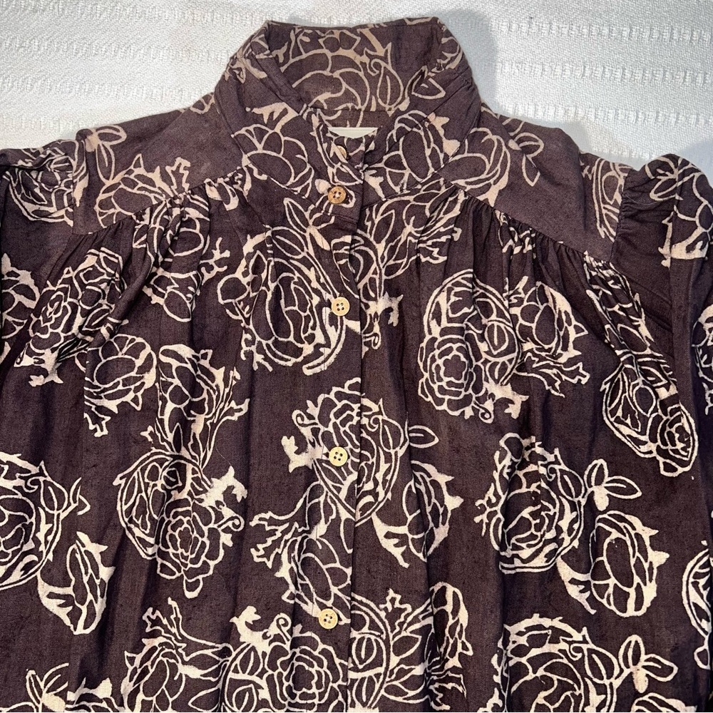 Umber & Ochre Womens Samira Tunic Dress Size Medium 100% Handwoven Cotton Boho - Picture 4 of 9